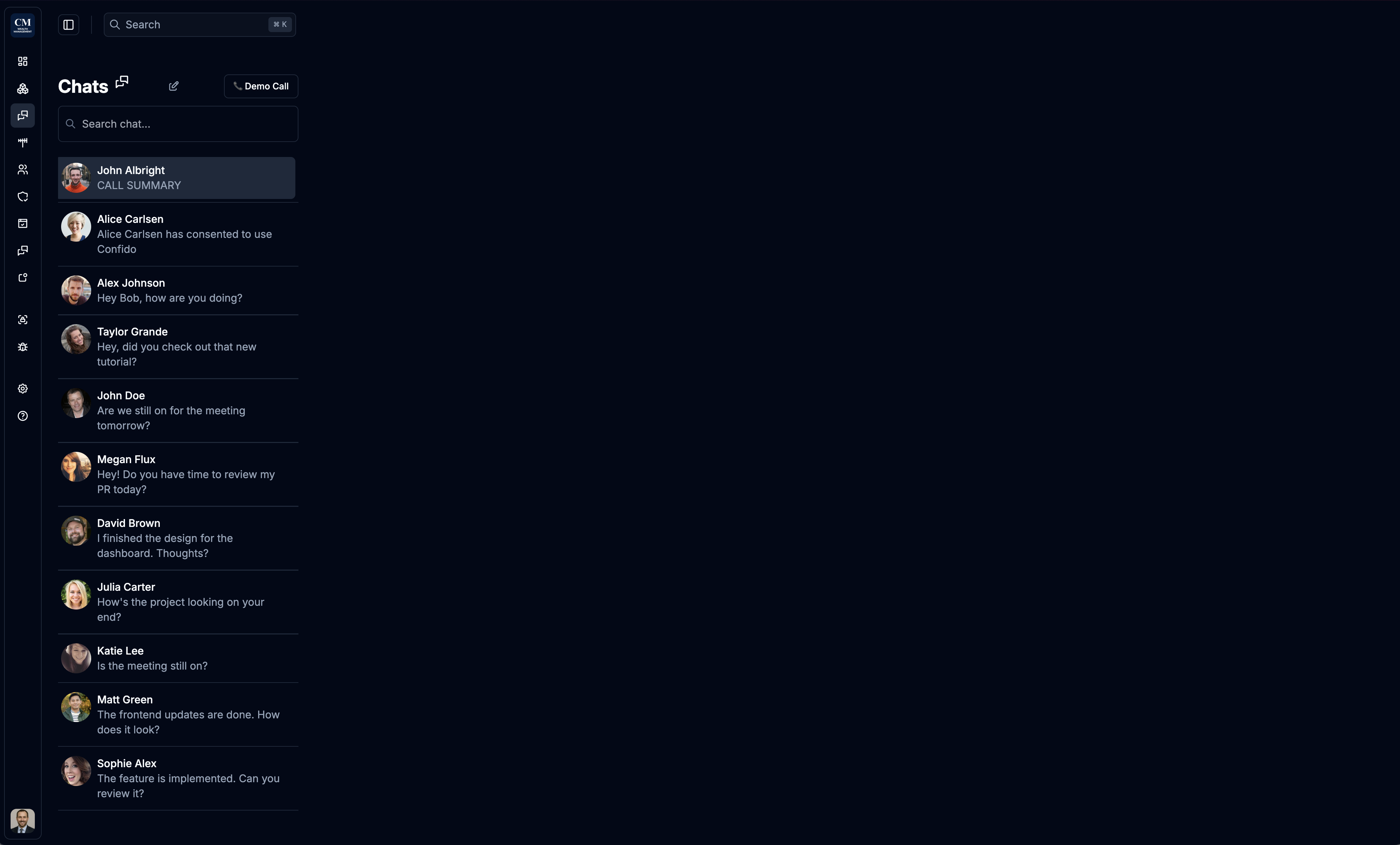 Confido Messaging Interface - Layer 1